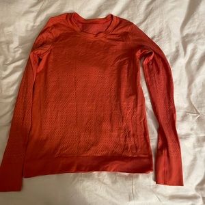Swiftly Breathe Long Sleeve - orange